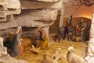 Jesus Nativity In A Stone Stable