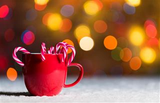 Red Mug With Candy Canes