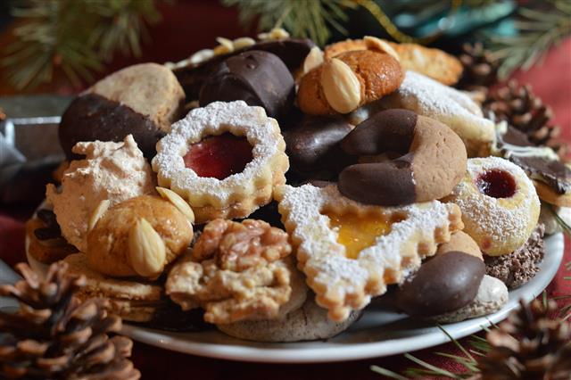Christmas Cookies On A Plate
