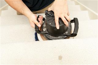 Oscillating Pad Stair Carpet Cleaning