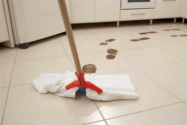 Kitchen Floor Cleaning