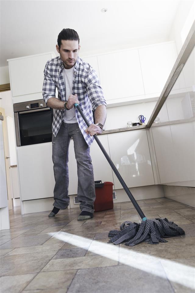 Mopping The Kitchen Floor