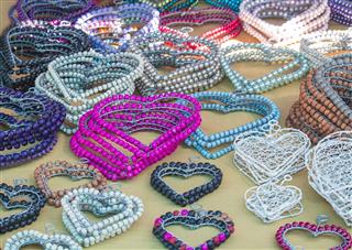 Handmade Colorful Beads Wire Accessories Hearts
