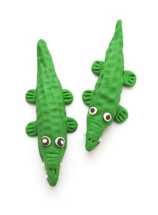 Two Crocodile Doll From Clay