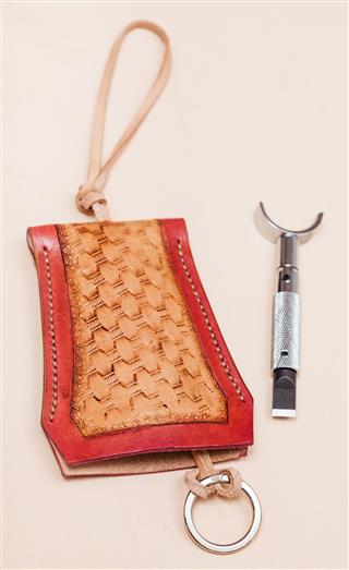 Hand Made Carved Leather Purse