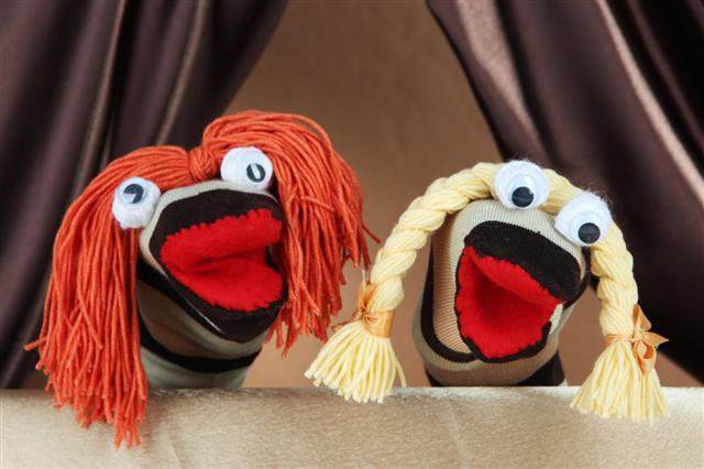 Two Homemade Puppets