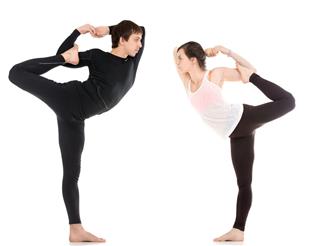 Lord Of The Dance Yoga Pose In Pair