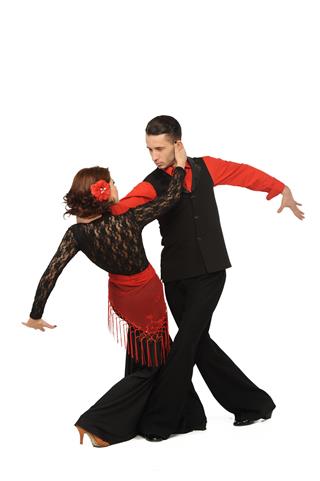 Beautiful Couple In The Active Ballroom Dance