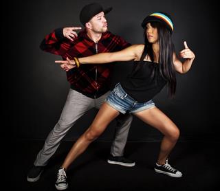 Hip Hop Male And Female Dancing