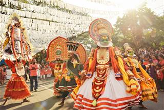 Traditional Kathakali Dance On New Year Carnival