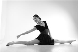 Beautiful Young Ballet Dancer Performing