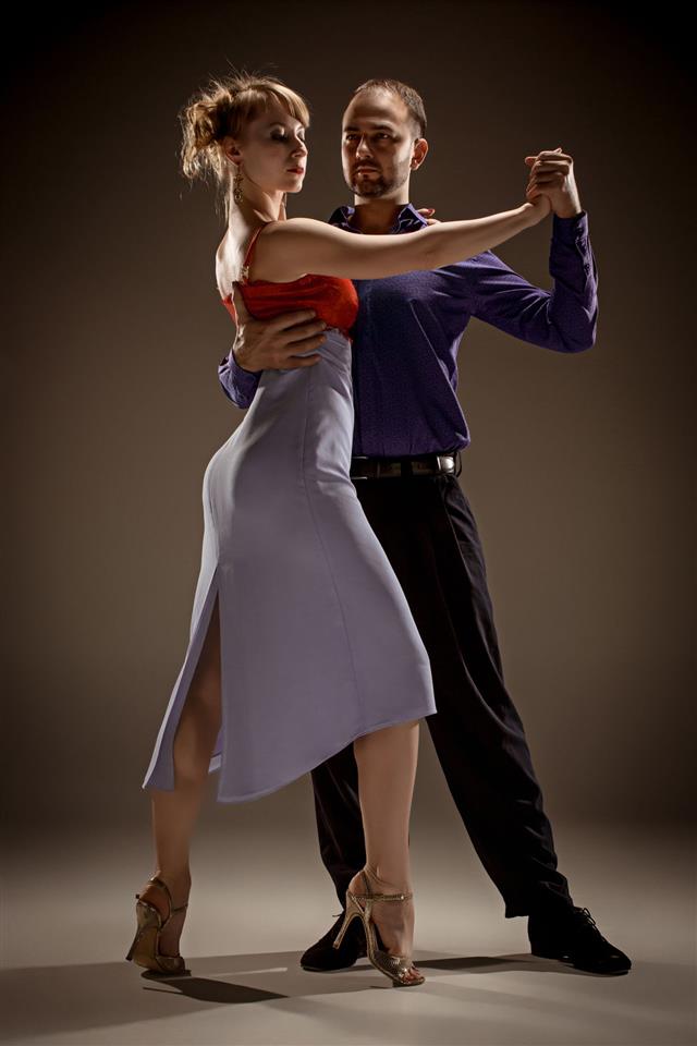 Man And Woman Dancing Argentinian Tango