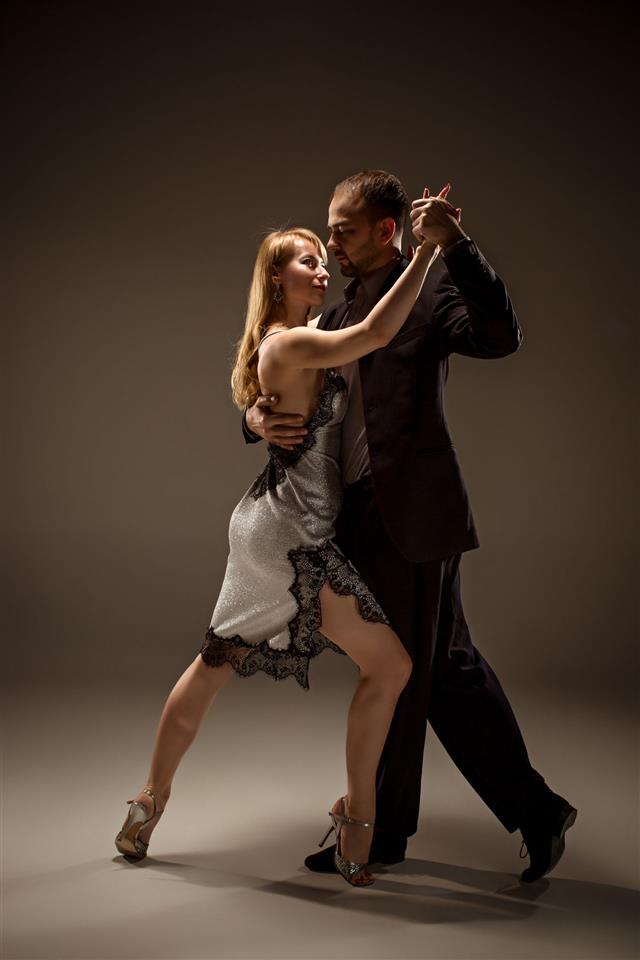 Man And Woman Dancing Tango