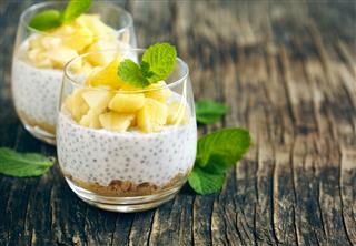 Chia Seed Pudding With Caramelized Apple