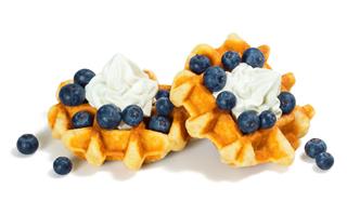 Belgian Waffles With Blueberries