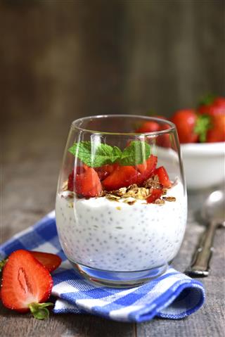 Chia Seed Pudding With Strawberry