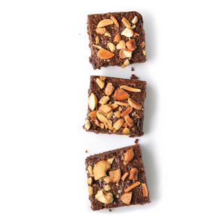 Many Pieces Of Brownie Isolated