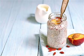 Chia Seed Pudding With Goji Berries
