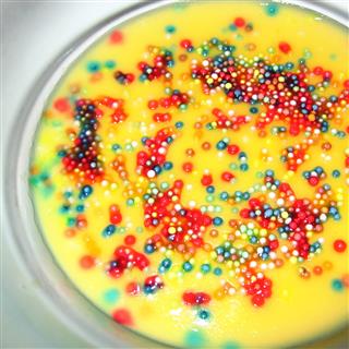 Custard With Colored Sprinkles