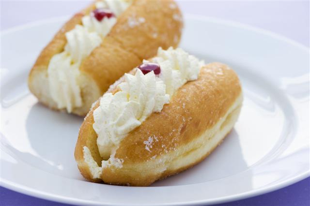 Two Cream Donuts