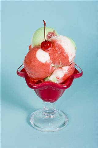 Ice Cream With Cherry On Top