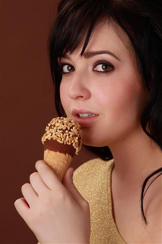 Woman And Sweet Food