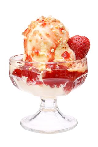 Strawberry Ice Cream Sundae