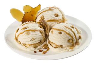 Vanilla Ice Cream With Caramel Syrup