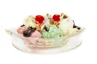 Multi Flavor Ice Cream Bowl