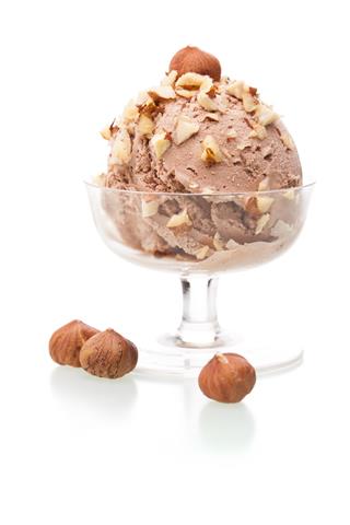 Bowl Of Hazelnut Ice Cream