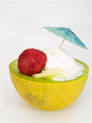 Ice Cream In Melon