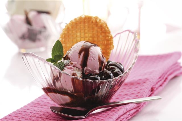 Cherry Ice Cream With Amarena Cherries