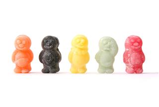 Five Colorful Jelly Babies