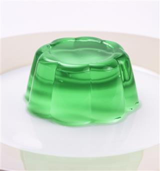 Green Jelly On A Plate