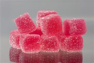 Pink Square Jelly Candies