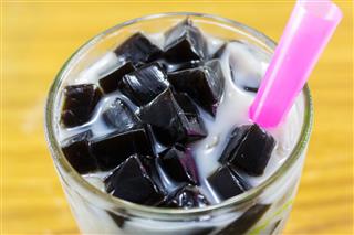 Grass Jelly In Glass