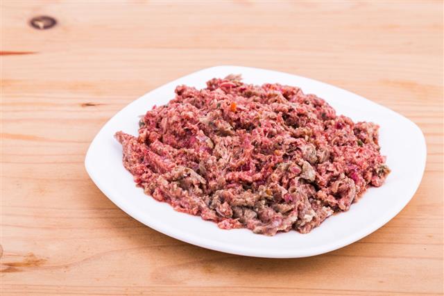 Fresh And Nutritious Minced Raw Meat