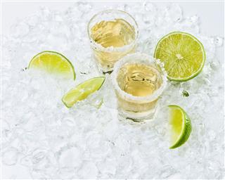 Gold Tequila With Salt And Lime
