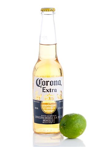 Corona Extra Beer Bottle With Lime