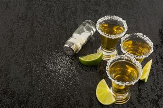 Tequila Shots With Lime And Salt
