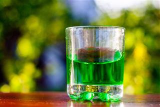 Glass Of Green Absinthe