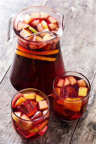 Sangria Drink In Glass