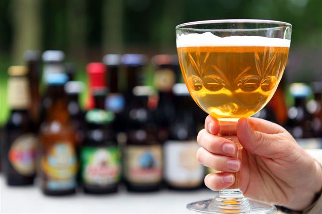 Full Glass Of Belgian Beer