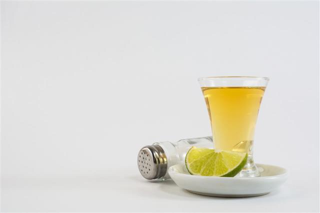 Tequila Shot With Lime And Salt