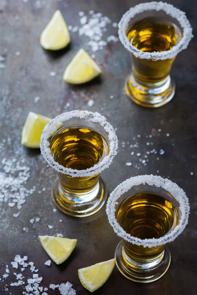 Golden Mexican Tequila Shot