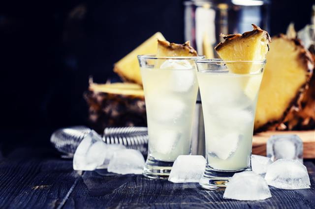 Alcoholic Cocktail With Pineapple Juice