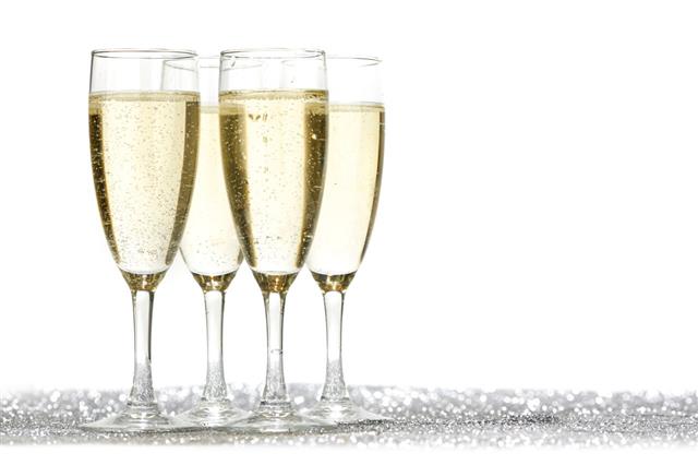 Four Champagne Glasses