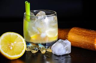 Cocktail With Lemon And Ice