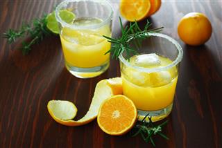 Tangerine Cocktail With Rosemary