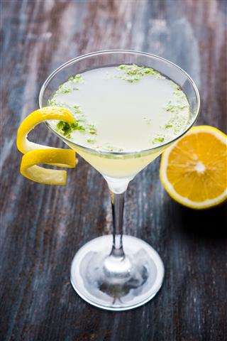 Yellow Martini Cocktail